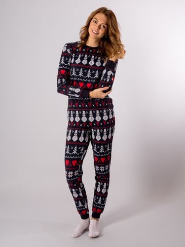 Schneeflocke Damen Pyjama - Marine - TeeShoppen - Modalova