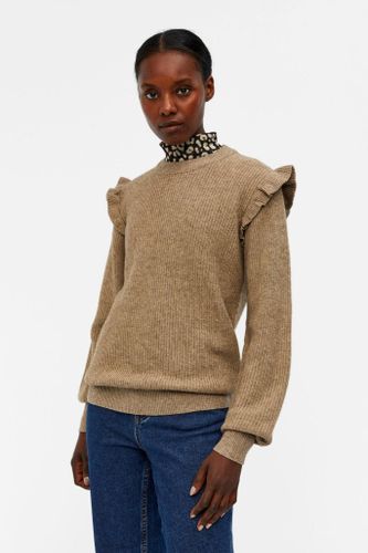 Malena Ruffle Pullover Strik - Fossil - Object - Modalova