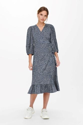 Olivia 3/4 Wrap Midi Kleid - Mirage - ONLY - Modalova