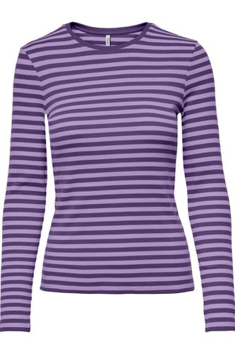 Linie Langarm gestreiftes T -Shirt - Acai - ONLY - Modalova