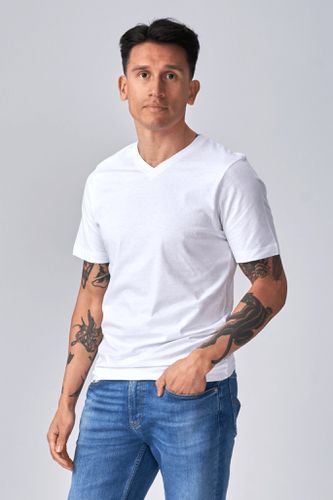 Grundlegendes vneck T -Shirt - Weiß - TeeShoppen - Modalova