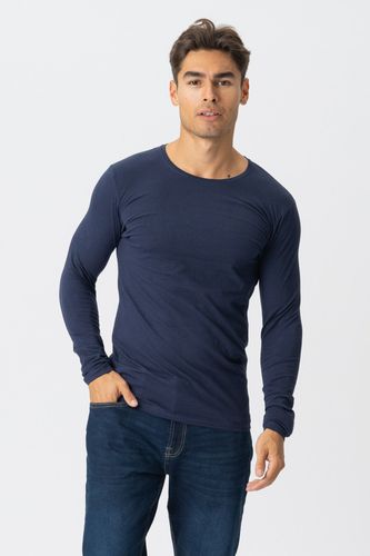 Langarm Muscle T -Shirt - Marine - Male - TeeShoppen - Modalova