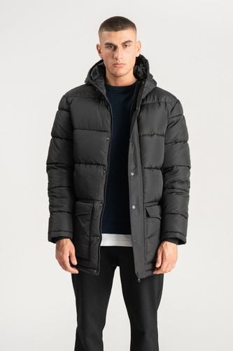 Lange Pufferjacke - Schwarz - Mann - TeeShoppen - Modalova