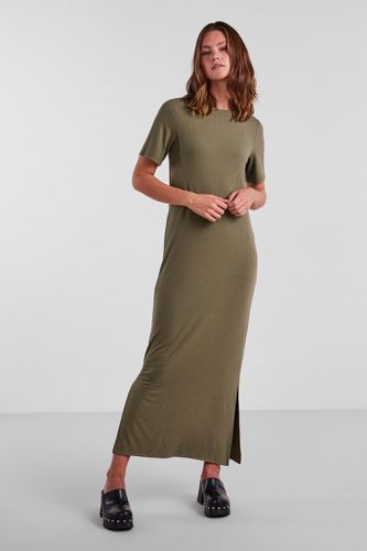 Kylie O -Neck Maxi Kjole - Tiefes Flechtengrün - PIECES - Modalova