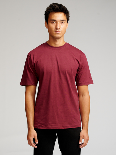 Oversized T -Shirt - Burgund - Mann - TeeShoppen - Modalova