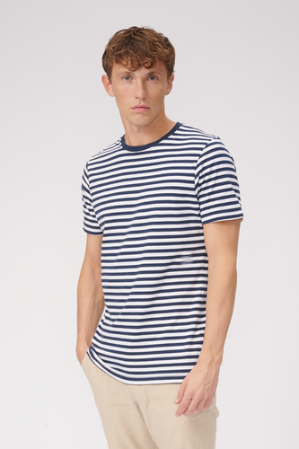 Nørregade Stripe - Marine Weiß - Mann - TeeShoppen - Modalova