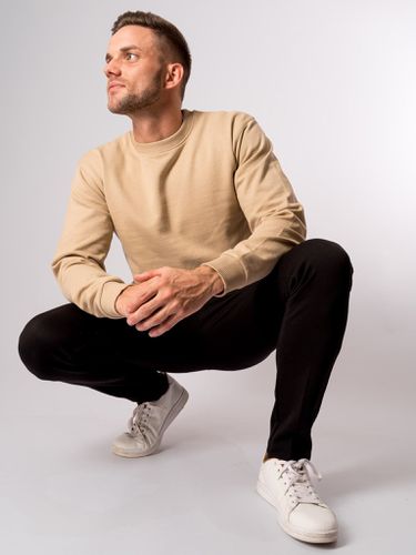 Basic Crewneck - Khaki - Mann - TeeShoppen - Modalova