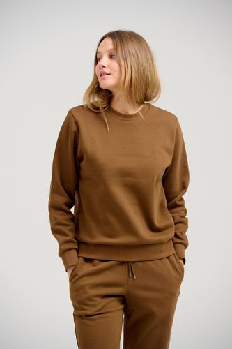 Basic Crewneck -Schweiß - braun - Damen - TeeShoppen - Modalova