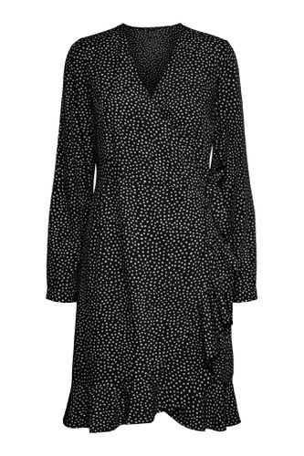 Henna Wrap Rackkleid - Schwarz/Schneewittchen - Vero Moda - Modalova