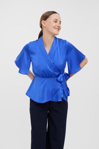 Amalia Wrap Top - blendend blau - Vero Moda - Modalova