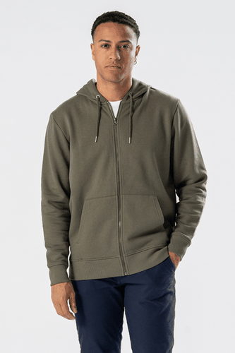 Zip Hoodie - Armeegrün - Mann - TeeShoppen - Modalova