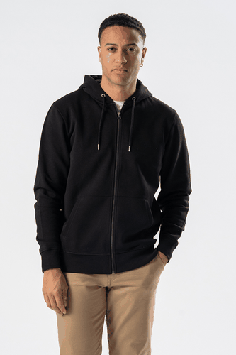 Zip Hoodie - Schwarz - Mann - TeeShoppen - Modalova