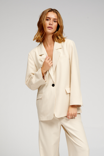 Oversized Blazer - Beige - TeeShoppen - Modalova