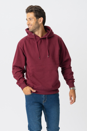 Basic Hoodie - Burgunderrot - Mann - TeeShoppen - Modalova