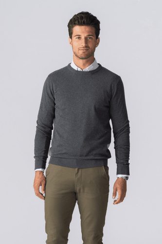 Pullover Roundneck - Holzkohle Melange - Mann - S - TeeShoppen - Modalova