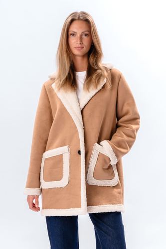 Shearling Mantel - TeeShoppen - Modalova