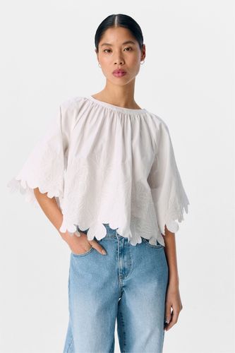 Kamma Top Cloud Dancer - Size 34 - Damen Top - Object - Modalova