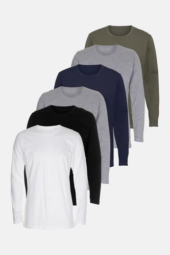 Basic Long Sleeve T -Shirt - Paketgeschäft (6 Stcs.) - TeeShoppen - Modalova