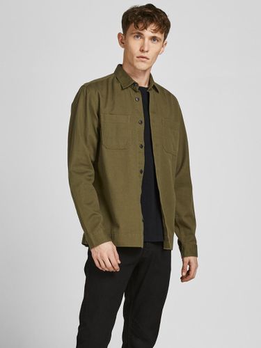 Logan Leinenhemd - Olive Night - Mann - Jack & Jones - Modalova