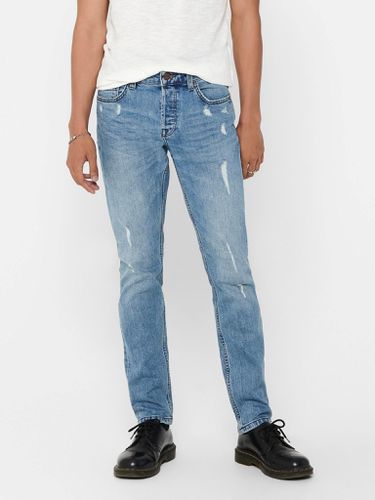 Loom Slim Fit Can Jeans - Blue Denim - Only & Sons - Modalova