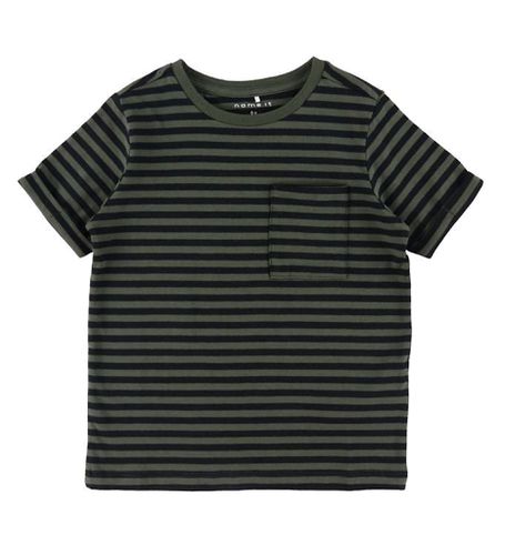 Striped T -Shirt in Bio -Baumwolle - schwarz - Name It - Modalova
