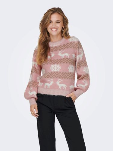 Weihnachten Faireisle Pullover Strik - Rosenrauch - ONLY - Modalova