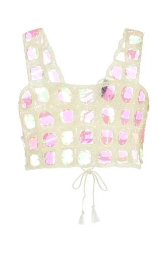 Ivory crochet Riviera crop-top - MY BEACHY SIDE - Modalova
