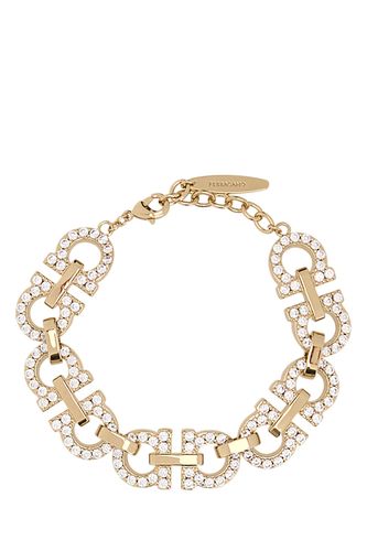 Gold metal Gancini bracelet - SALVATORE FERRAGAMO - Modalova