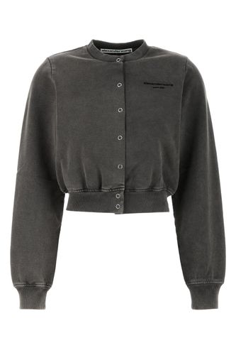 Charcoal cotton cardigan - ALEXANDER WANG - Modalova