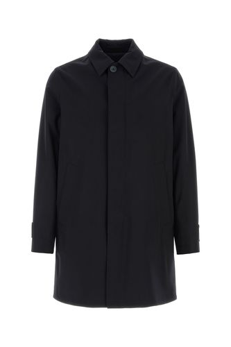 HERNO Navy blue polyester raincoat - HERNO - Modalova