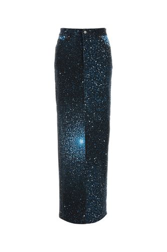 Printed denim skirt - GIUSEPPE DI MORABITO - Modalova