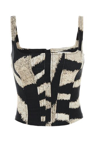 Printed cotton bodice - GIUSEPPE DI MORABITO - Modalova