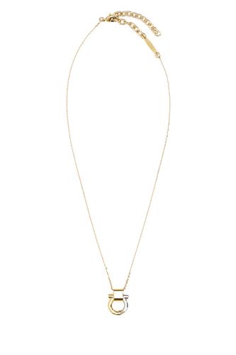 Gold metal necklace - SALVATORE FERRAGAMO - Modalova