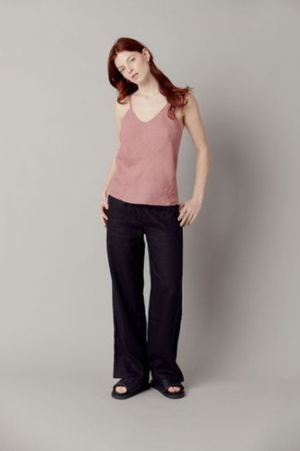 LION Organic Linen Trousers - Black, SIZE 1 / UK 8 / EUR 36 - KOMODO - Modalova