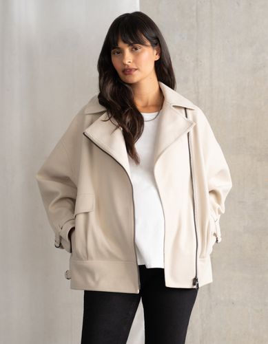 Oversized Maternity Biker Jacket - Seraphine - Modalova