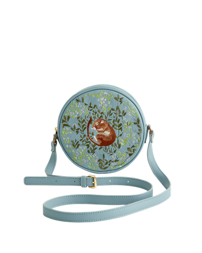 Chloe Circle Bag Embroidered Dormouse Blue | Women's Handbag - Fable England - Modalova