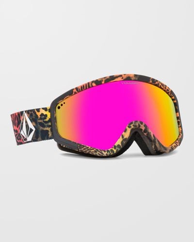 Women's Attunga Acid Leopard Goggle (+Bonus Lens - Rose) - Volcom - Modalova