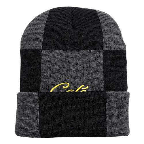 Check Fold Beanie - Charcoal/Black/ - Skateboard Cafe - Modalova