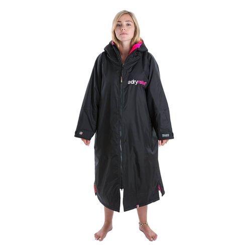 Advance Long Sleeve Drying & Changing Robe - Black/Pink - Dryrobe - Modalova