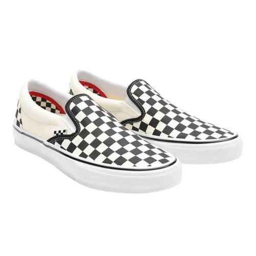 Skate Slip-On (Checkerboard) - Black/Off White - Vans - Modalova