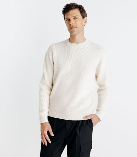IZAC - Pull col rond écru - IZAC - Modalova