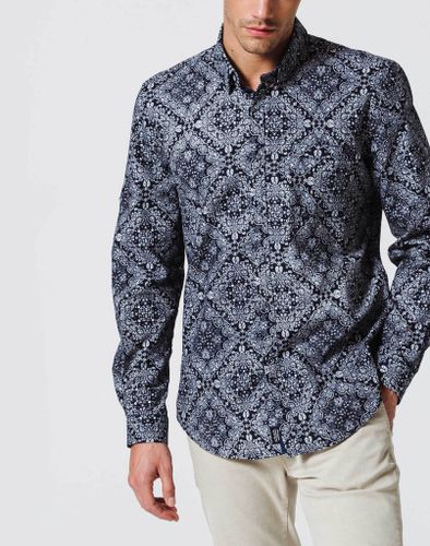 IZAC - Chemise Motif Bandana Marine - Izac - Modalova