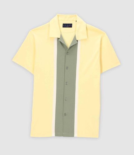 Chemise manches courtes en jersey jaune KAMI2 - IZAC - Modalova