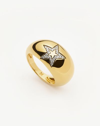 Celestial Pave Star Dome Ring | 18ct Gold Vermeil/Cubic Zirconia - Missoma - Modalova