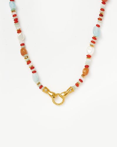 Harris Reed In Good Hands Beaded Gemstone Necklace | 18ct Gold Plated/Multi Gemstone & Pearl - Missoma - Modalova