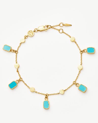 Lena Charm Bracelet | 18ct Gold Plated/Turquoise - Missoma - Modalova