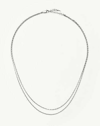 Savi Twisted Double Chain Necklace | Silver Plated - Missoma - Modalova