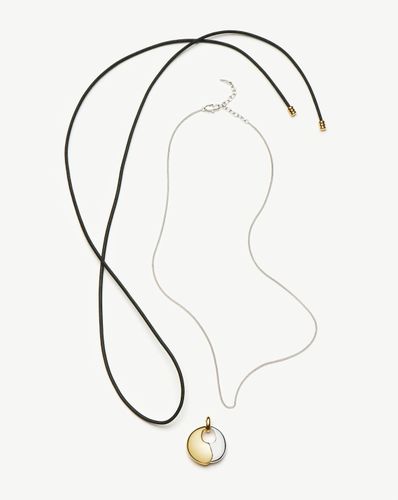 Sculptural Pebble Pendant Necklace Set | Mixed Metal - Missoma - Modalova