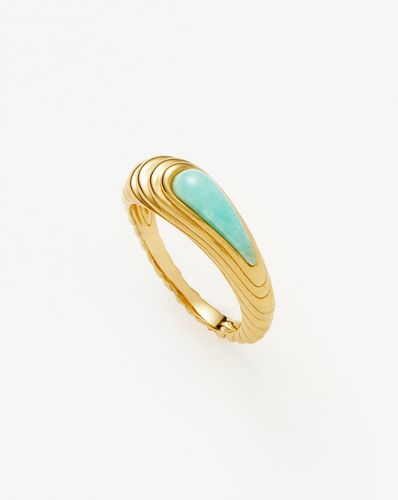 Wavy Ridge Gemstone Stacking Ring - Missoma - Modalova