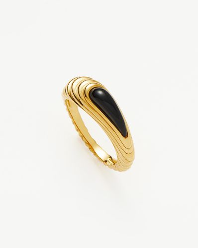 Wavy Ridge Gemstone Stacking Ring - Missoma - Modalova